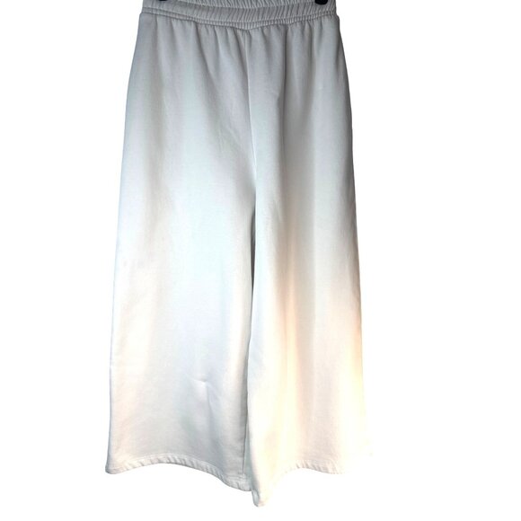 2/$30 ZARA Soft White Small Wide Leg Lounge Pants with Elastic Waist & Pockets - Picture 1 of 10
